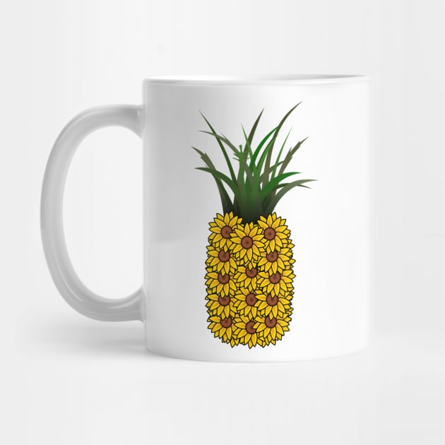 Tropical Summer Sunflower Pineapple by MysticMagpie